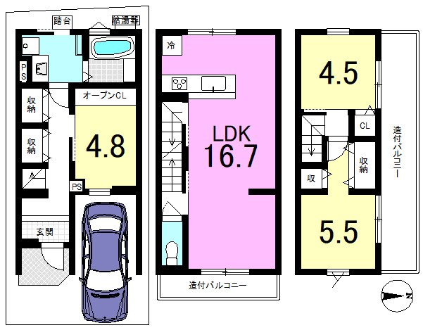 竹鼻立原町 間取り図