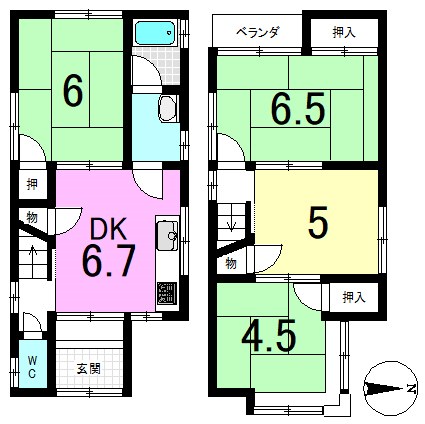 四ノ宮大将軍町 間取り図