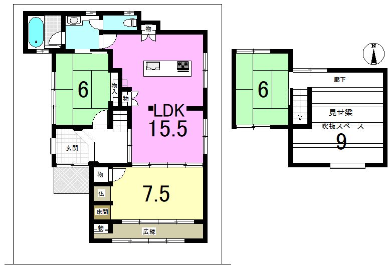 四ノ宮小金塚 間取り図
