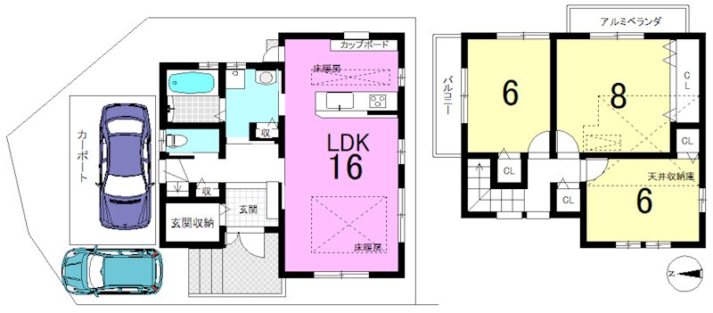 小山西御所町 間取り図