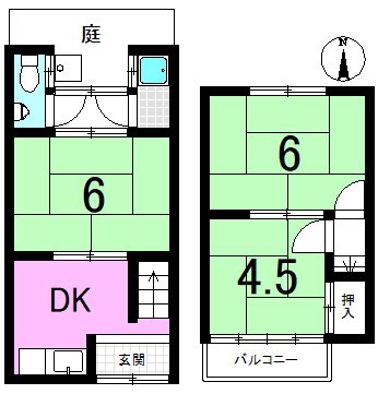西野楳本町 間取り図