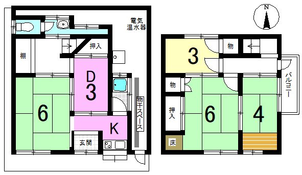 御陵荒巻町 間取り図