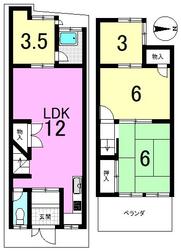 大塚北溝町 間取り図