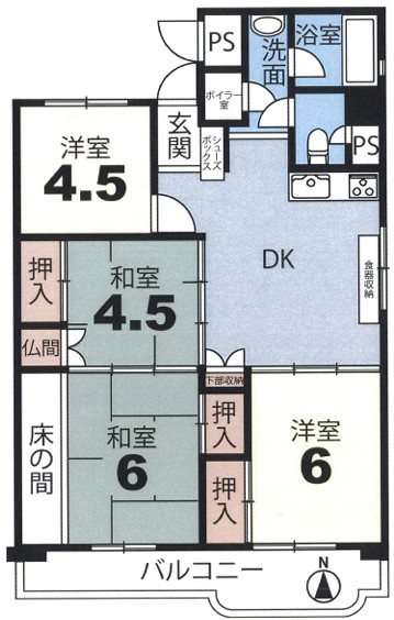 山科団地C棟 間取り図