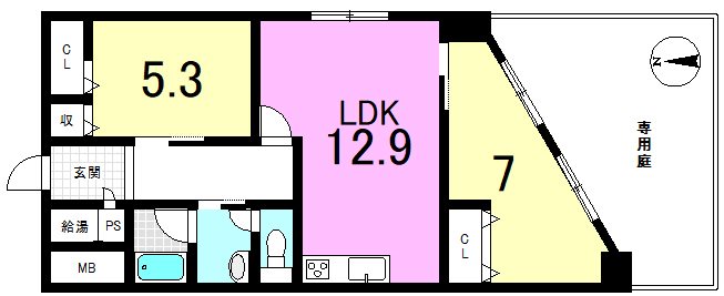 山科ハイツ 間取り図