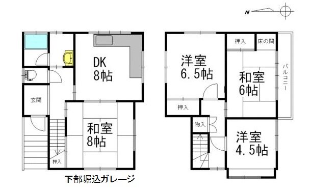 川田南畑町 間取り図