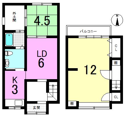 西野楳本町 間取り図