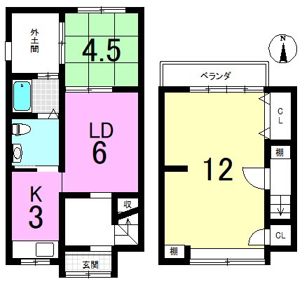 西野楳本町 間取り図