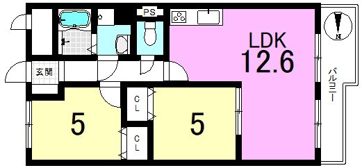 山科ハイツ 間取り図