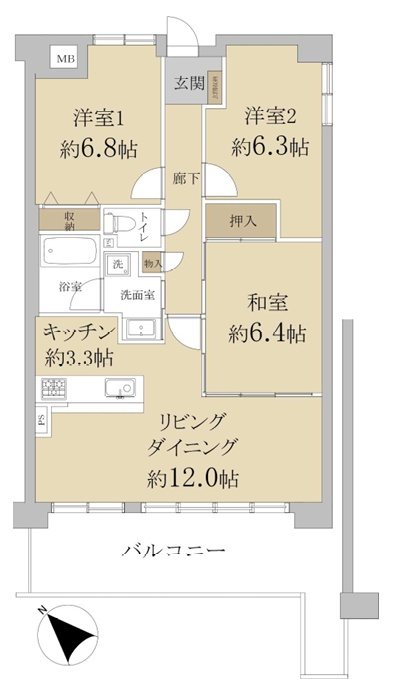 藤和ライブタウン御陵 間取り図