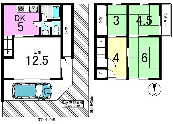 西野山百々町 間取り図