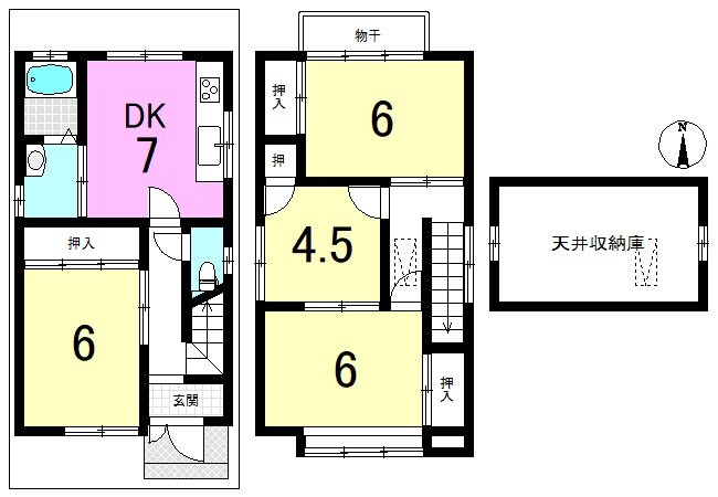 西野大鳥井町 間取り図