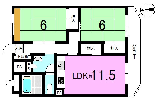 山科団地B棟【会員限定】 間取り