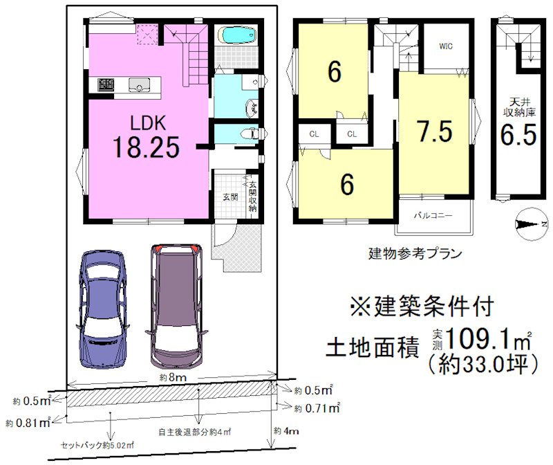 西野山射庭ノ上町　3号地 間取り
