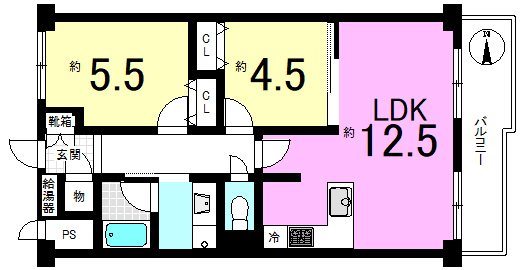 山科ハイツ 間取り図