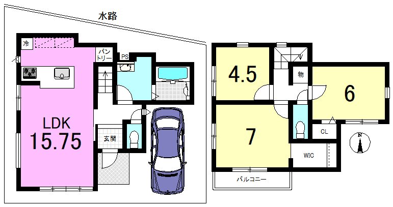 西野楳本町１号地 間取り