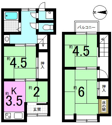 西野楳本町 間取り
