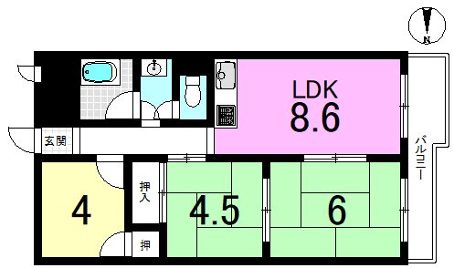 山科ハイツ  間取り図