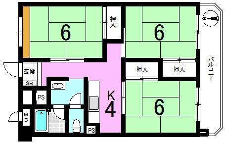 山科団地B棟【会員限定】 間取り図