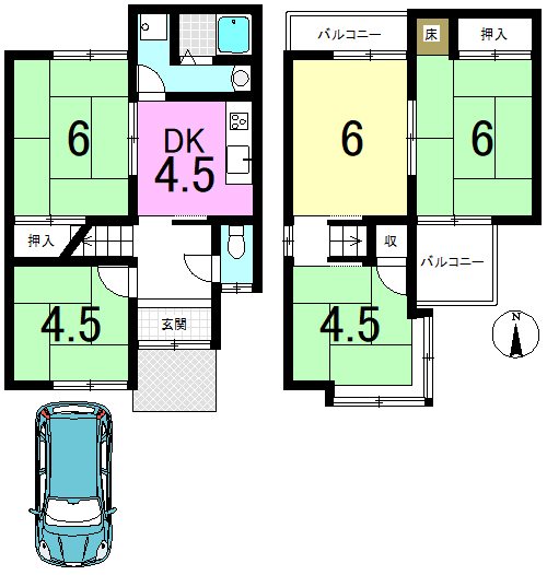 御陵四丁野町 間取り図