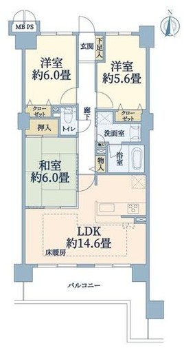 ライオンズマンション京都山科ガーデンシティ【会員限定】 間取り図