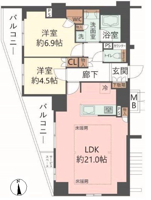 ジオ山科椥辻ノース【会員限定】 間取り