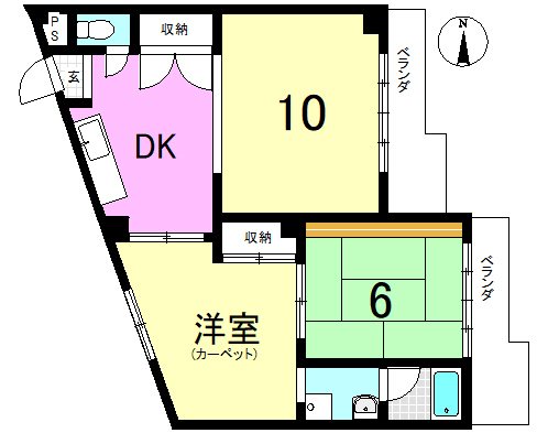 日ノ岡グリーンハイツ【会員限定】 間取り図