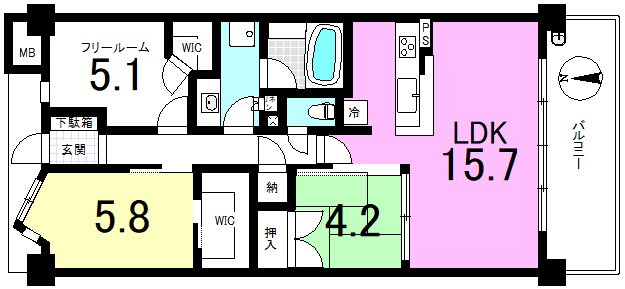 シエリア京都山科 間取り図