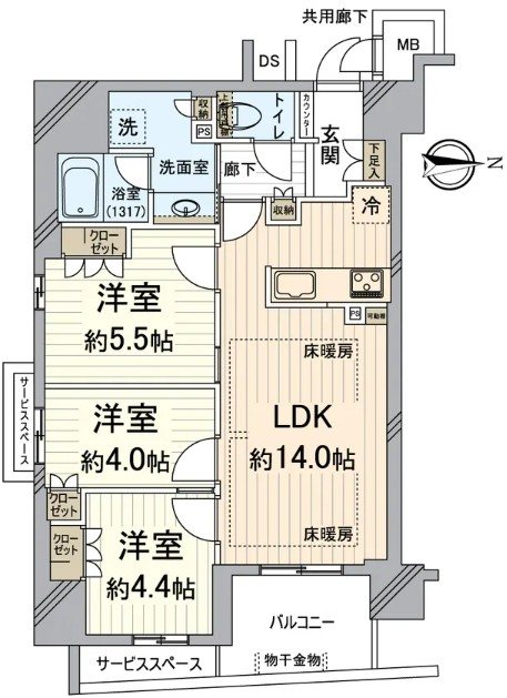 ジオ山科椥辻ノース【会員限定】 間取り図