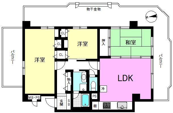 ライオンズマンション山科音羽 間取り図
