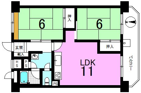 山科団地B棟【会員限定】 間取り図