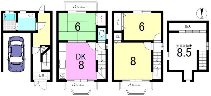 四ノ宮芝畑町 間取り図