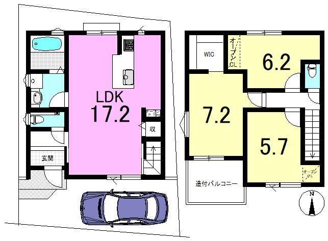 東野中井ノ上町 間取り図