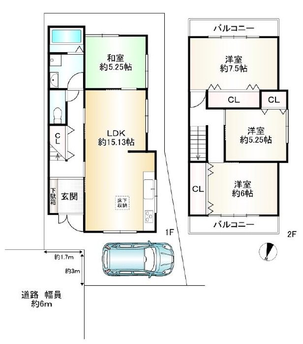 勧修寺西北出町【会員限定】 間取り図