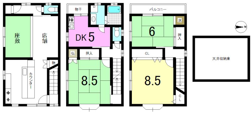 大宅辻脇町 間取り図