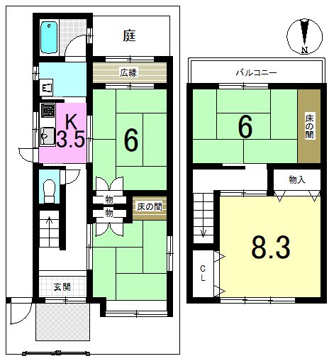 御陵田山町 間取り図