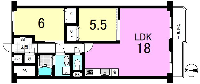 山科ハイツ 間取り図