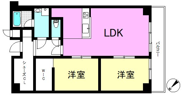ライオンズマンション山科御陵 間取り図