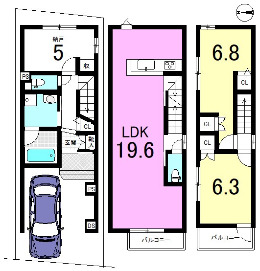 椥辻草海道町 間取り