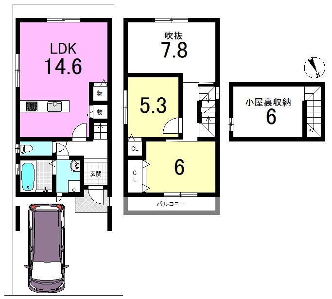 日ノ岡坂脇町 間取り図