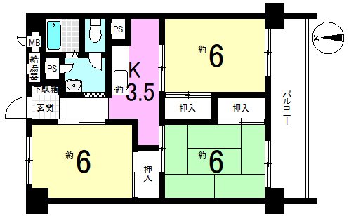 山科団地B棟【会員限定】 間取り図