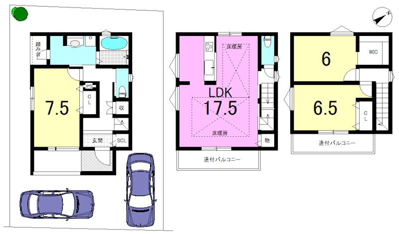 竹鼻サイカシ町 間取り図