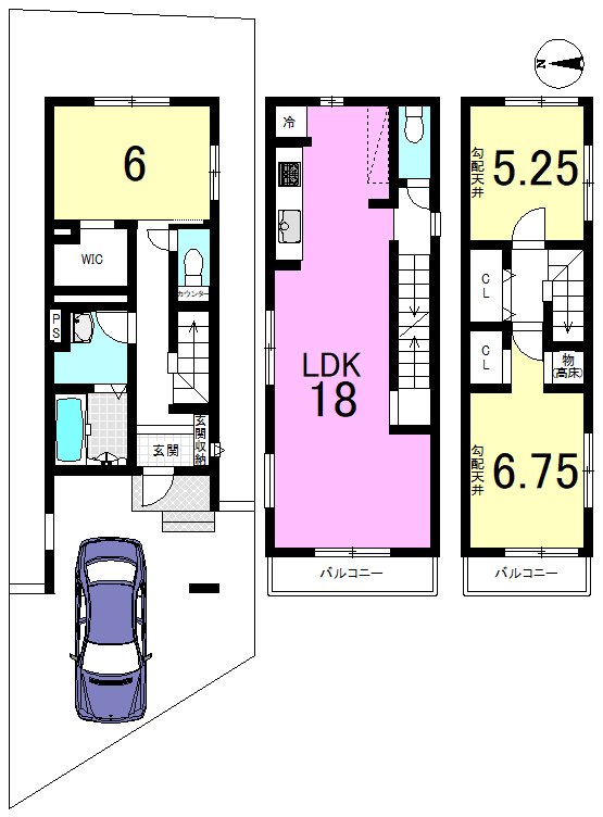 厨子奥苗代元町 間取り図