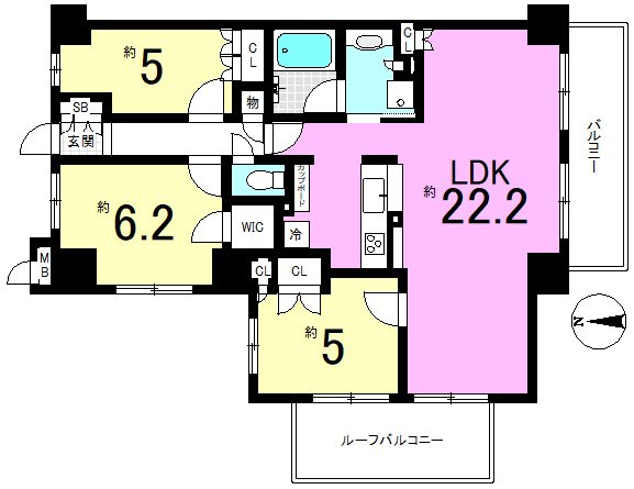 プレミスト山科椥辻ザ・テラス 間取り図