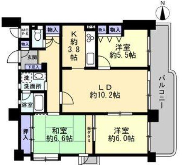 ライオンズマンション山科小野 【会員限定】 間取り