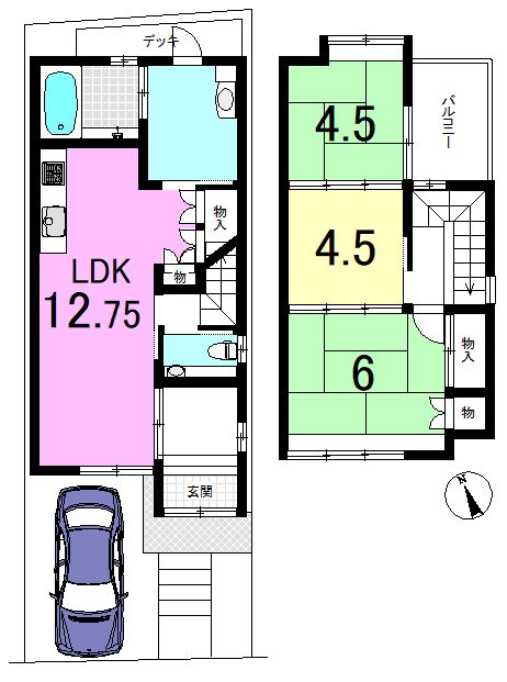御陵中内町 間取り