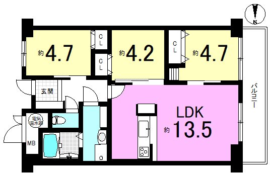 進和山科ハイライフ 間取り図