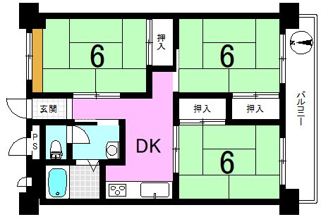山科団地A棟 間取り図