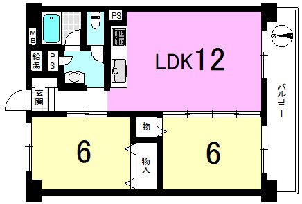 山科団地B棟 間取り図