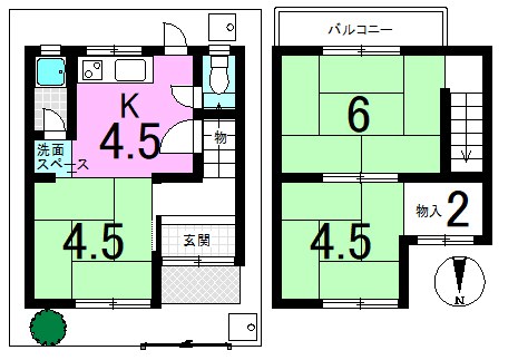 椥辻番所ケ口町 間取り図
